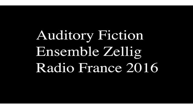 Auditory Fiction video still, Ensemble Zellig at Radio France